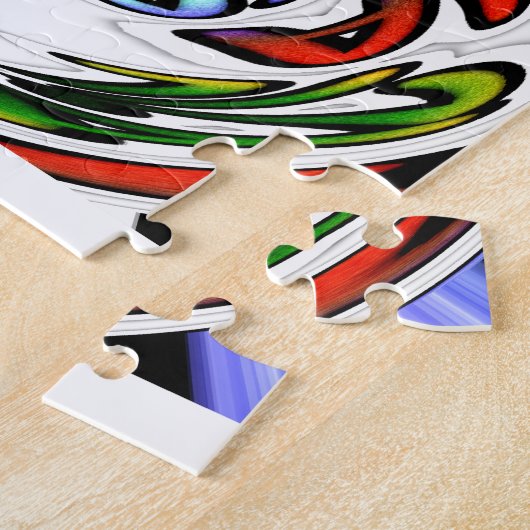 Abstract gezicht Hakuna Matata Art Print Legpuzzel (Zijkant)