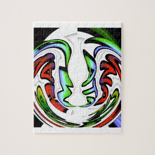 Abstract gezicht Hakuna Matata Art Print Legpuzzel (Verticaal)
