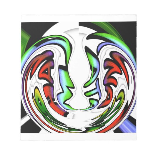 Abstract gezicht Hakuna Matata Art Print Notitieblok (Voorkant)