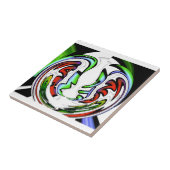 Abstract gezicht Hakuna Matata Art Print Tegeltje (Zijkant)