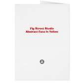Abstract gezicht in geel (Achterkant)