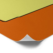 Abstract gezicht in geel , poster (Hoek)