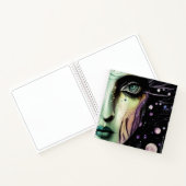 Abstract gezicht in Space Sketchbook Notitieboek (Binnen)