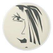 Abstract gezicht . keramische knop (Voorkant)