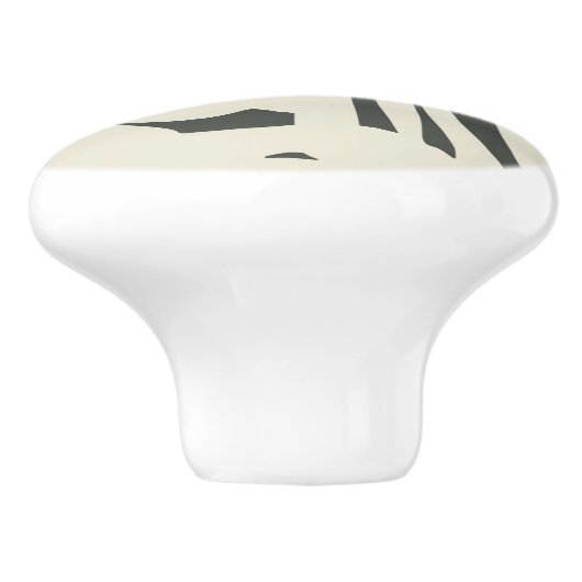 Abstract gezicht . keramische knop (Zijkant)