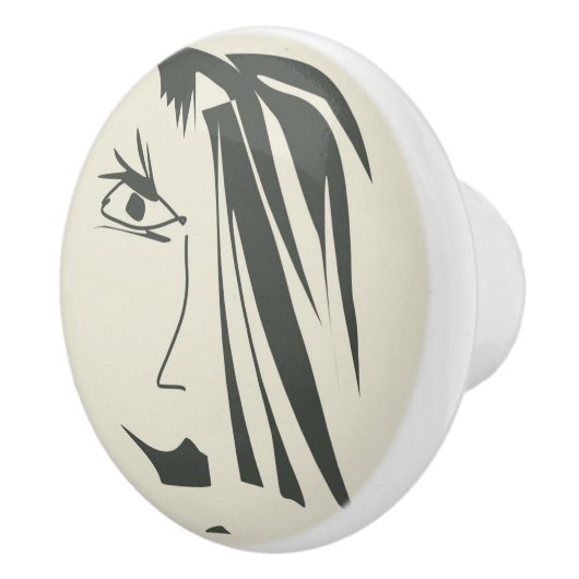 Abstract gezicht . keramische knop (Rechts)