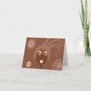 Abstract Gezicht Lege Notecard Kaart