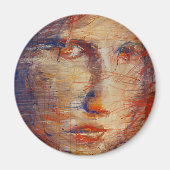 Abstract gezicht magneet (Voorkant)