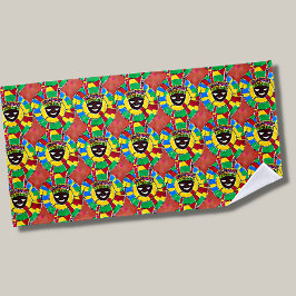 Abstract Gezicht met Adres in Cirkel Patroon Strandlaken