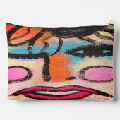 Abstract Gezicht met Bloem Etui (Achterkant)