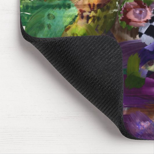 Abstract gezicht met symbolen muismat (Hoek)