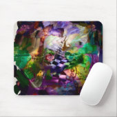 Abstract gezicht met symbolen muismat (Met muis)