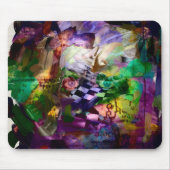 Abstract gezicht met symbolen muismat (Voorkant)