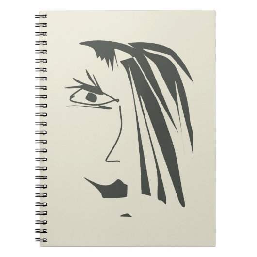 Abstract gezicht . notitieboek (Voorkant)