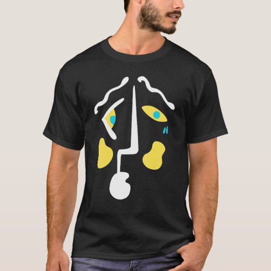 Abstract gezicht One Line Women Mannen Kinder jong T-shirt (Voorkant)