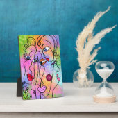 Abstract gezicht plaque fotoplaat (Zijkant)