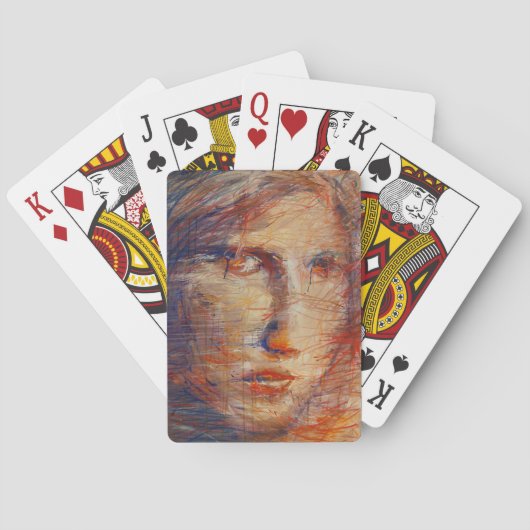 Abstract gezicht pokerkaarten (Achterkant)