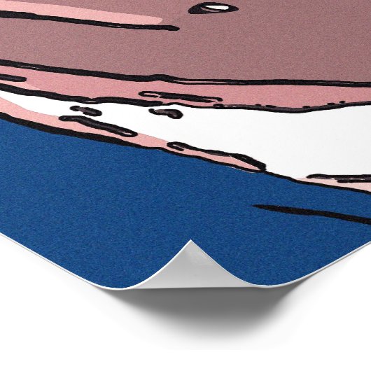 Abstract gezicht poster (Hoek)