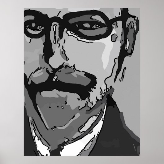 Abstract gezicht poster (Voorkant)