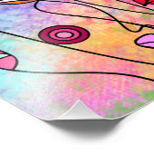 Abstract Gezicht Poster Cubisme Schilderij (Hoek)