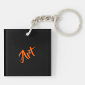 Abstract gezicht sleutelhanger (Achterkant)