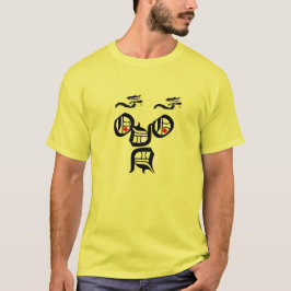 abstract gezicht t-shirt