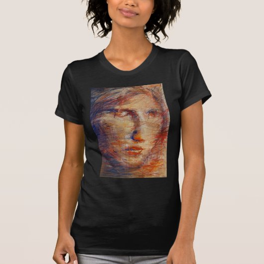 Abstract gezicht t-shirt (Voorkant)
