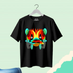 Abstract gezicht t-shirt