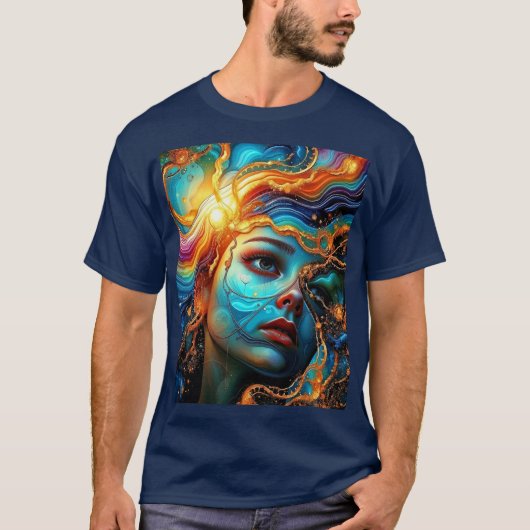 Abstract gezicht t-shirt (Voorkant)
