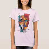 abstract gezicht t-shirt (Voorkant)