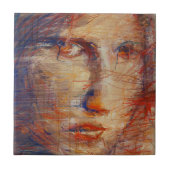 Abstract gezicht tegeltje (Voorkant)