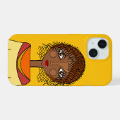 Abstract gezicht Telefoonhoes iPhone 15 Case (Achterkant horizontaal)