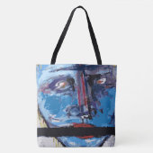 Abstract gezicht tote bag (Voorkant)