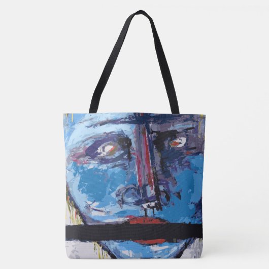 Abstract gezicht tote bag (Voorkant)