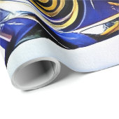 Abstract gezicht van een vreemdeling cadeaupapier (Rol Hoek)