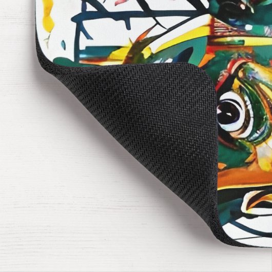 Abstract gezicht van een vreemdeling muismat (Hoek)