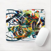 Abstract gezicht van een vreemdeling muismat (Met muis)