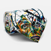 Abstract gezicht van een vreemdeling stropdas (Opgerold)