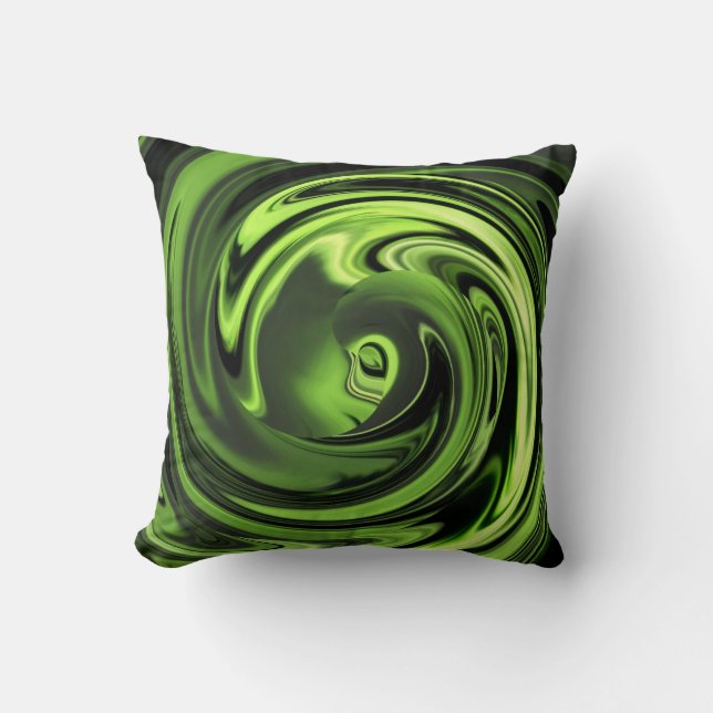 Abstract gezicht van onschuld in Chartreuse Pillow Kussen (Voorkant)