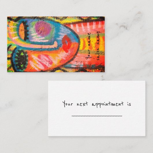 Abstract gezicht visitekaartje (Voorkant / Achterkant)