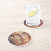 Abstract gezicht zandsteen onderzetter (Zijkant)