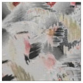 Abstract gezichtsontwerp I (groot afdrukken) Stof (Close Up)