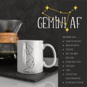 Abstract gezichtsprofiel Art Gemini Zodiac Sign Mok