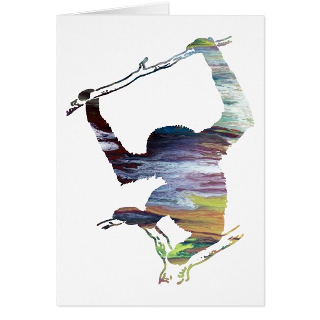 Abstract Gibbon silhouet (Voorkant)