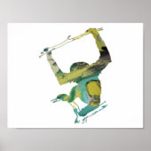 Abstract Gibbon silhouet Poster (Voorkant)