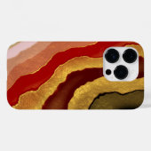 Abstract Gilded Agate Case-Mate iPhone Case (Achterkant (horizontaal))