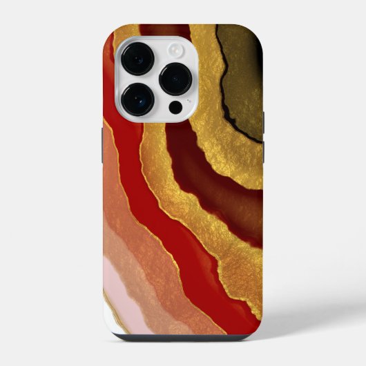 Abstract Gilded Agate iPhone Hoesje (Achterkant)
