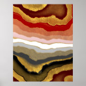 Abstract Gilded Agate Poster (Voorkant)