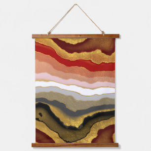 Abstract Gilded Agate Poster Hangend Wandkleed