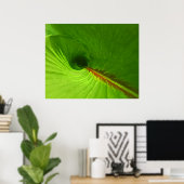 Abstract Ginger Leaf Spiral Poster (Thuiskantoor)